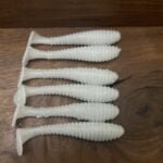 3.5" Ribbed Paddle Tail Pepper Shad